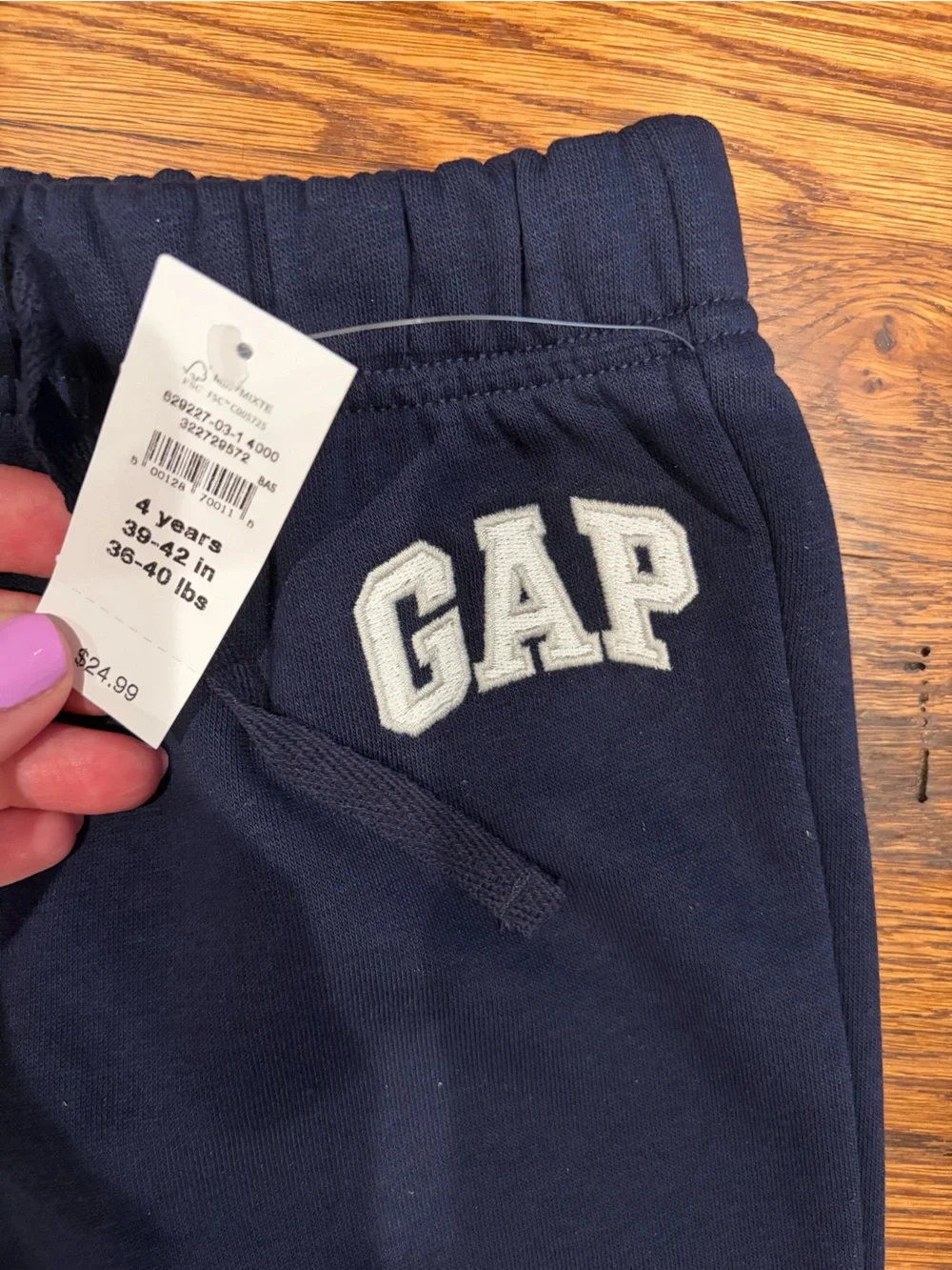 NWT GAP Kids Navy Blue Sweatpants with Drawstring